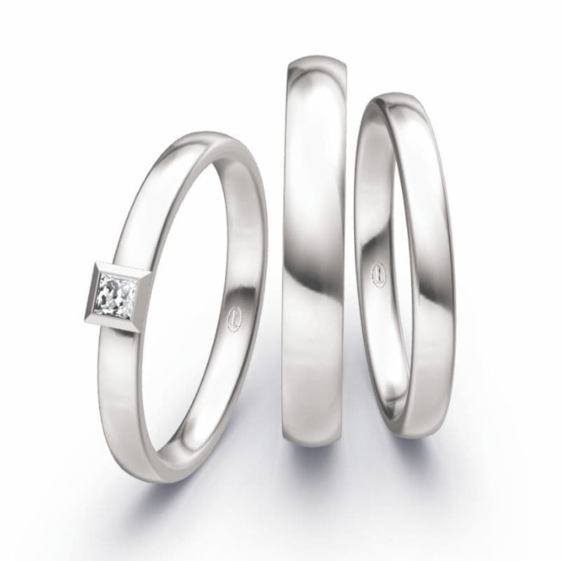 Juwelier Knappe Eheringe schmal mit Vorsteckring