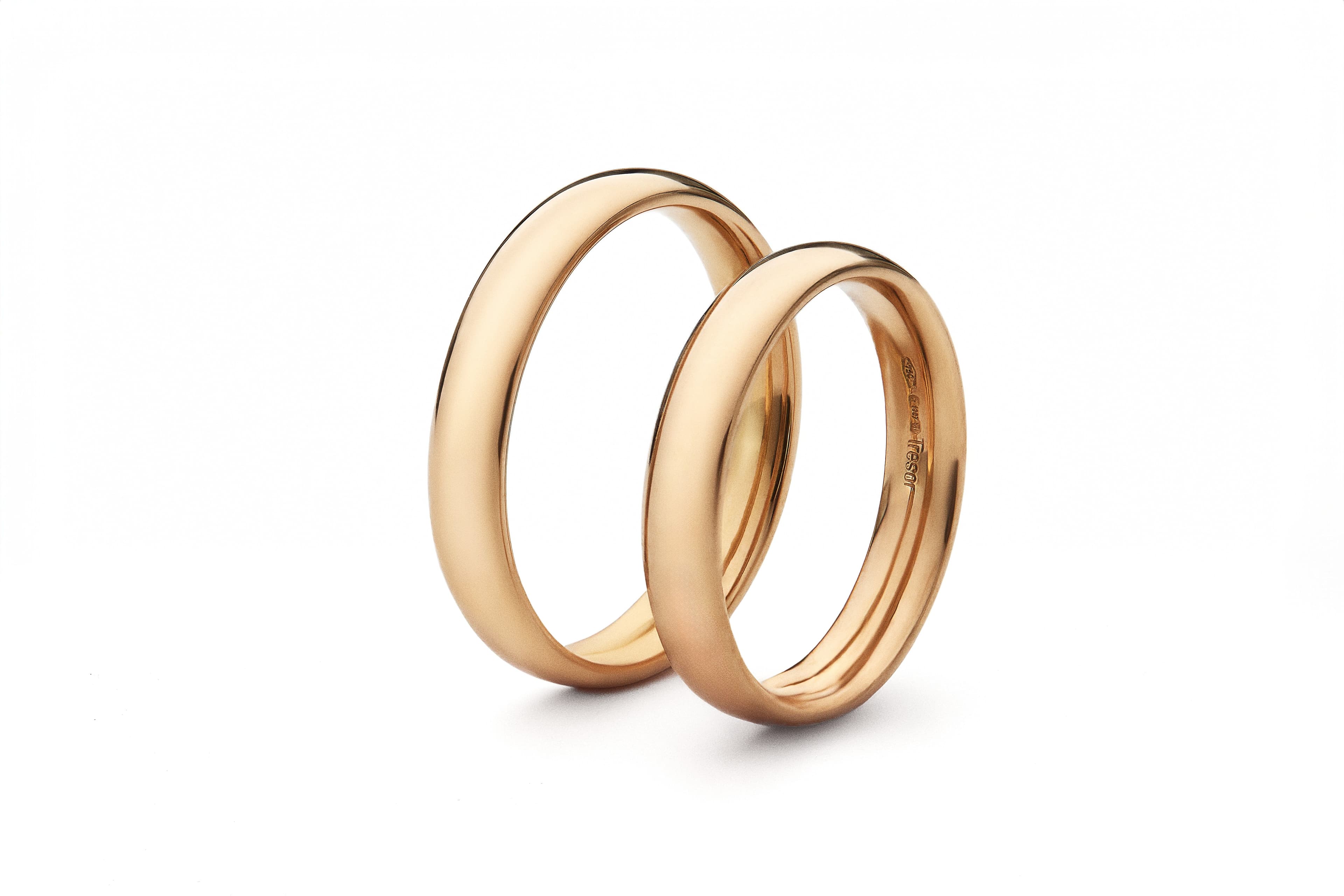 Klassisches Trauring Paar aus 750/-Gold