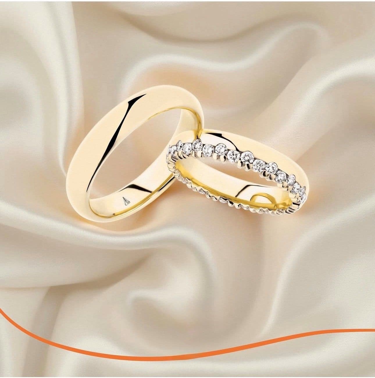 Trauringe von Christian Bauer aus 750 Gold mit Brillanten