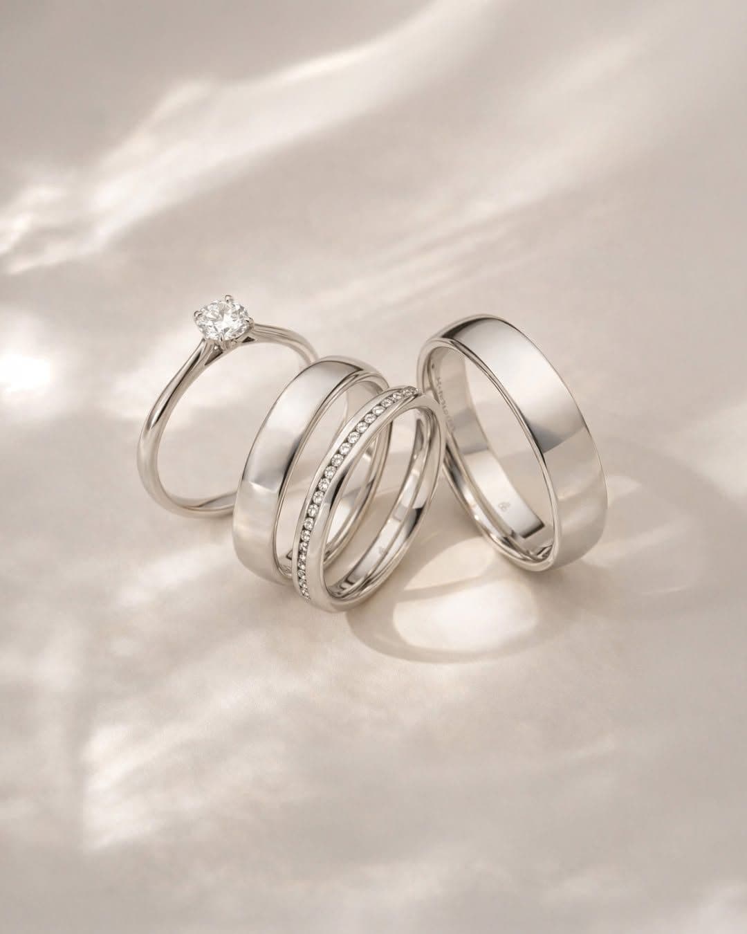 Ring-Set Weißgold Juwelier 1651