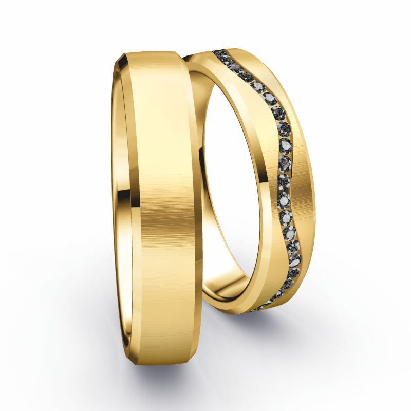 Juwelier Knappe klassischer Ring mit schwarzen Diamanten modern interpretiert