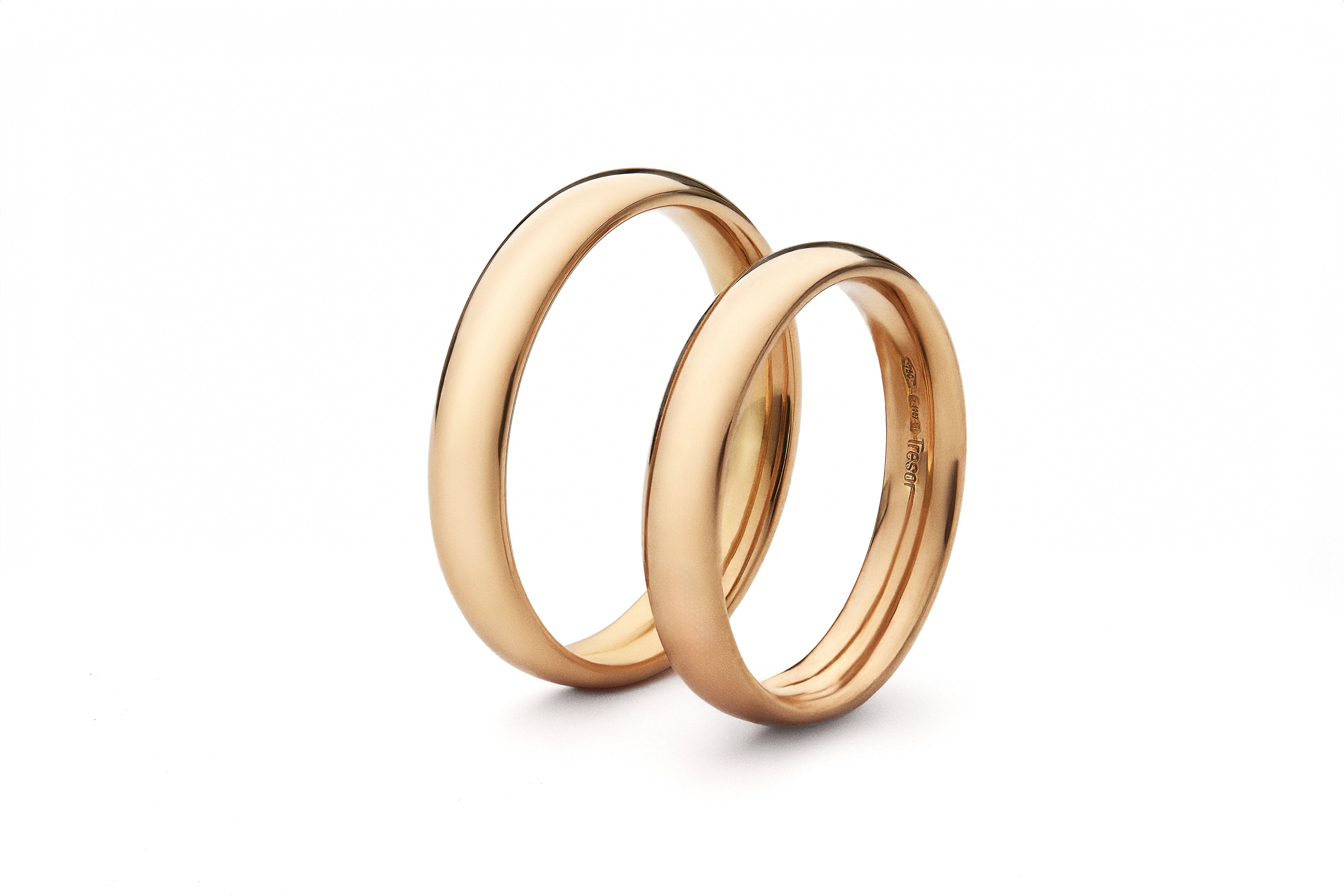 Klassisches Trauring Paar aus 750/-Gold