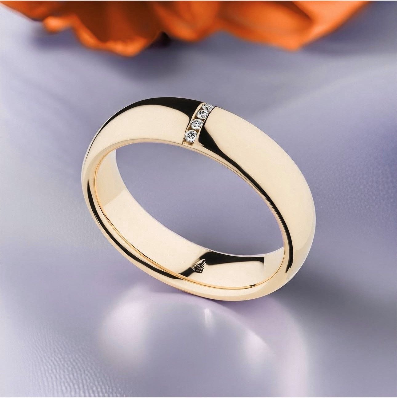 Trauring von Christian Bauer 750 Gold mit Brillanten